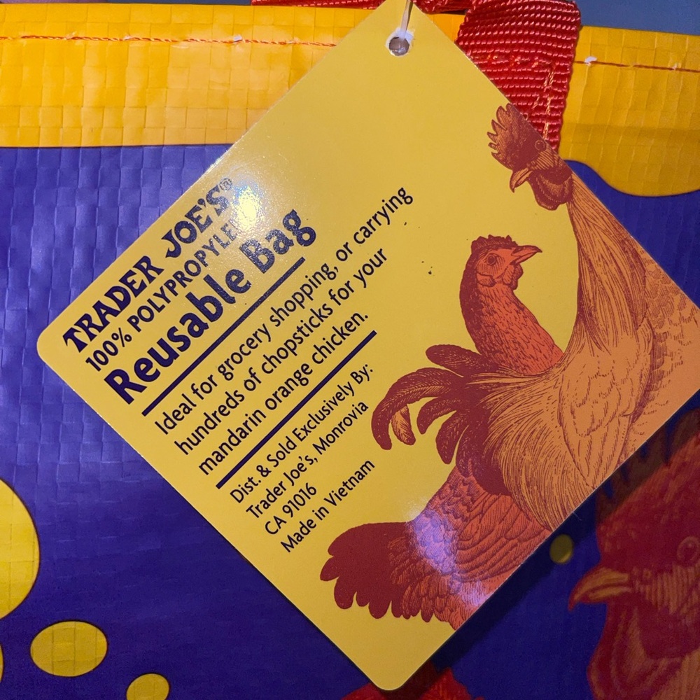 Trader Joe’s Rare Collective Orange Chicken Tote Bag NWT - Picture 5 of 5